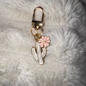 Cactus/flower keychain